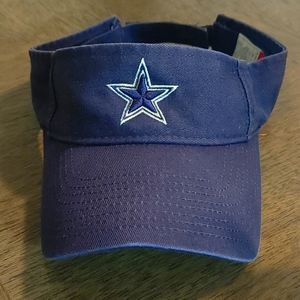Dallas Cowboys Sun Visor Blue Reebok NFL Hook Loop Adjustable 100% Cotton